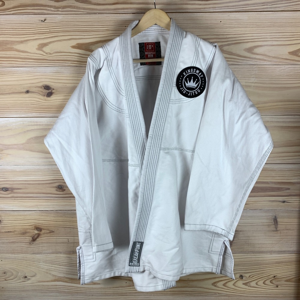 Breakpoint Jiu Jitsu Gi Mens A3 White Kingsway BJJ Kimono Top Uniform 380GSM